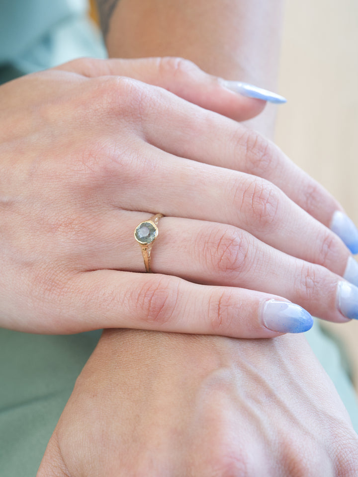 Alder Green Montana Sapphire Ring - 1.35ct, handcrafted by Rigby Leigh