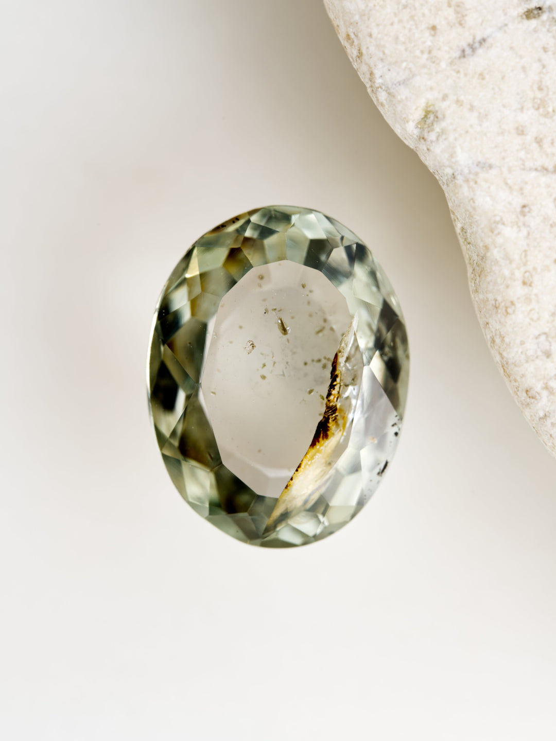 Amber Fault — 1.895ct green Montana sapphire, 9mm, unheated