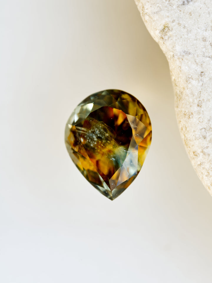 Autumn Current — 1.170ct teal Montana sapphire, 7mm, heated