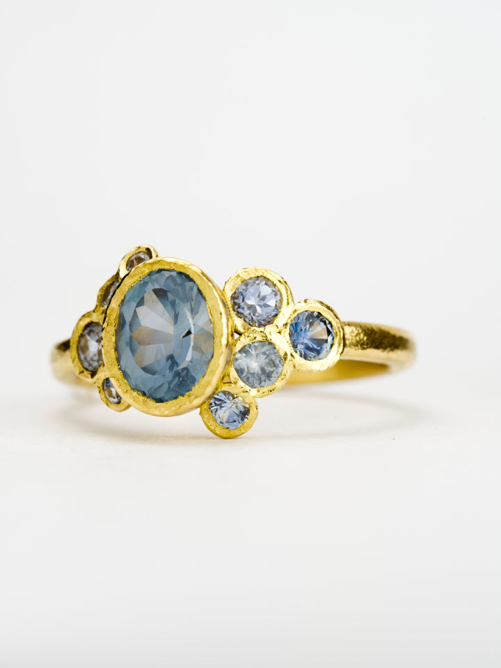 Baltic Blue Montana Sapphire Ring - 1.25ct, handcrafted by Rigby Leigh