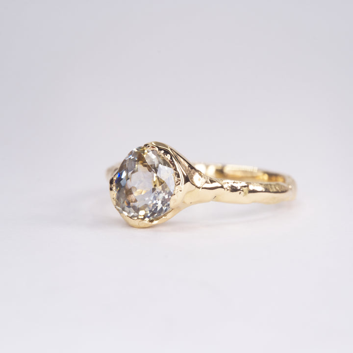 Bi Color Montana Sapphire Ring White And Gold