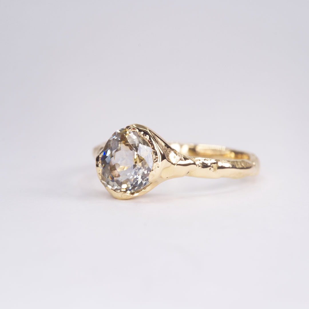 Bi Color Montana Sapphire Ring White And Gold
