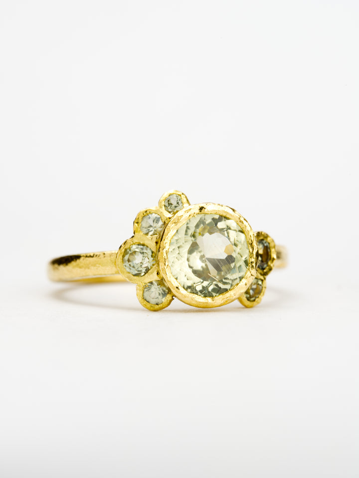 Bramble Green Montana Sapphire Ring-1.37ct, handcrafted by Rigby Leigh