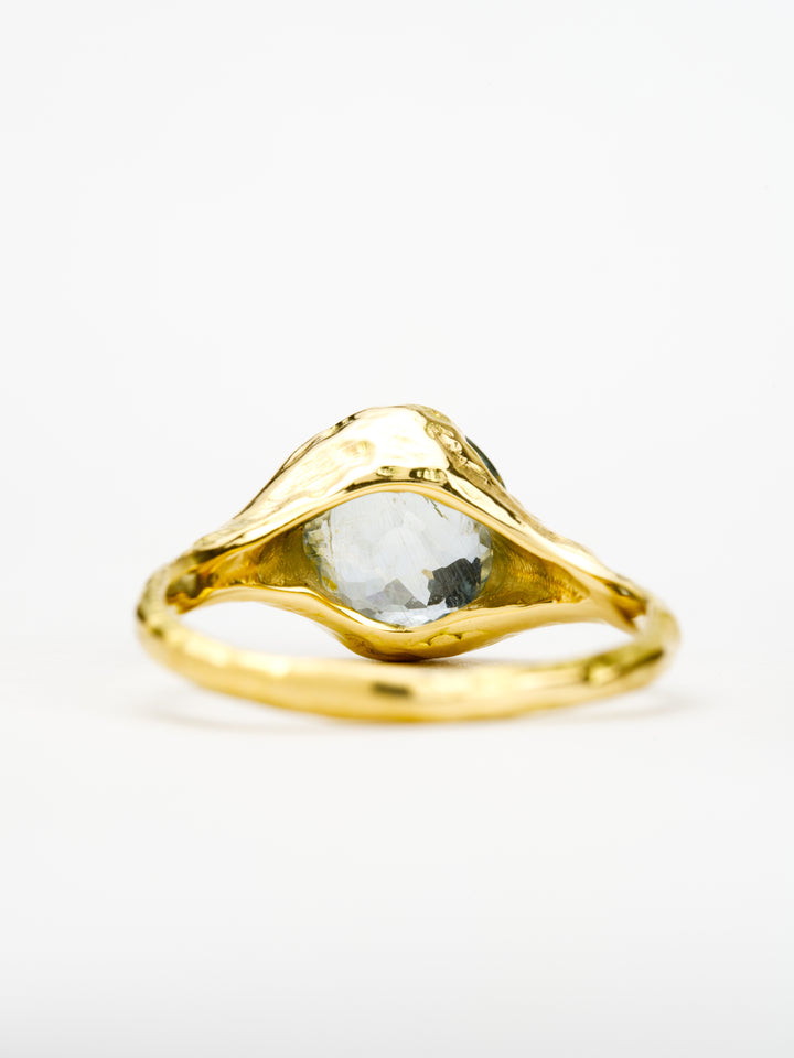 Bright Sky Blue Montana Sapphire Ring - 2.94ct, handcrafted by Rigby Leigh