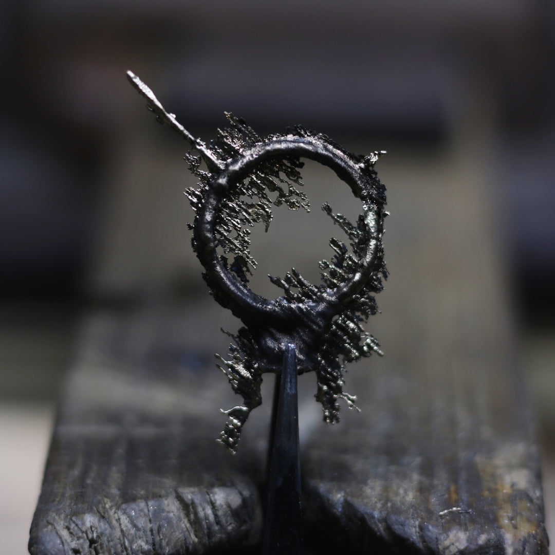 Buried Green Montana Sapphire Ring, handcrafted by Rigby Leigh