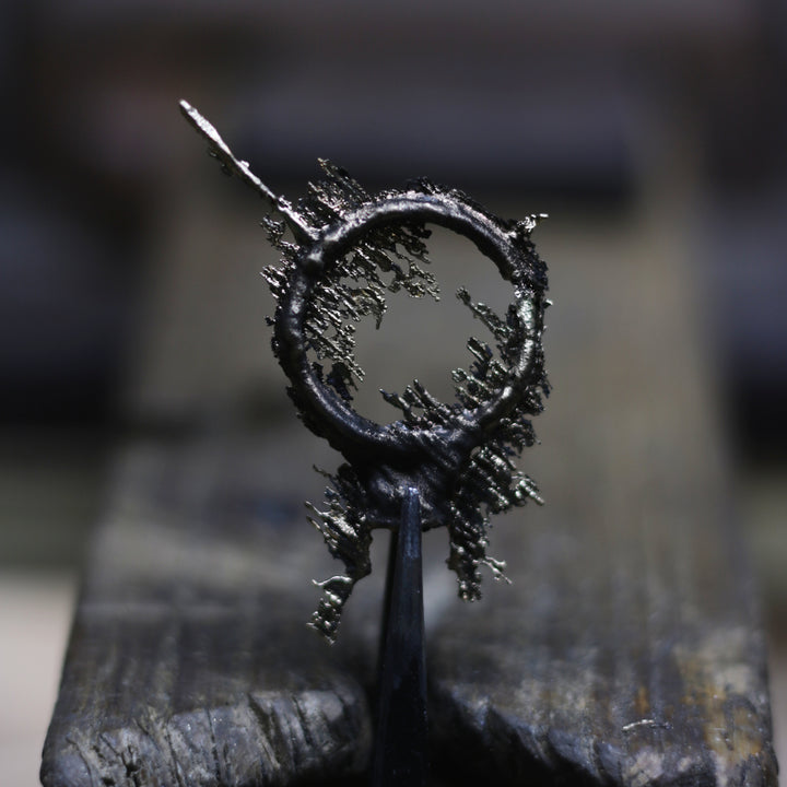 Buried Green Montana Sapphire Ring, handcrafted by Rigby Leigh