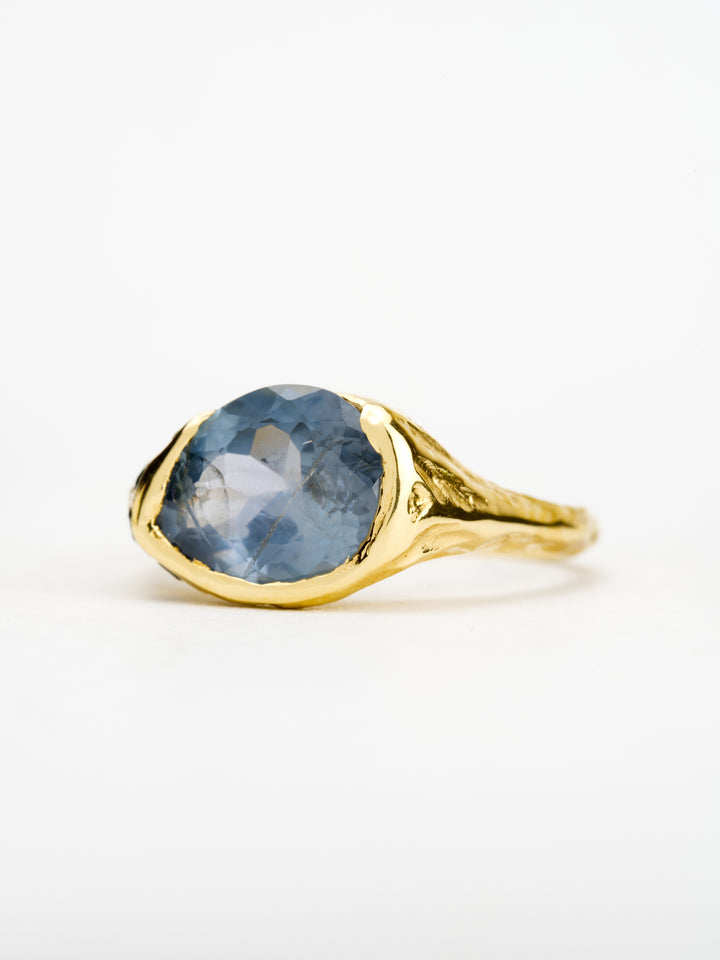 Caspian Blue Montana Sapphire Ring - 2.875ct, handcrafted by Rigby Leigh