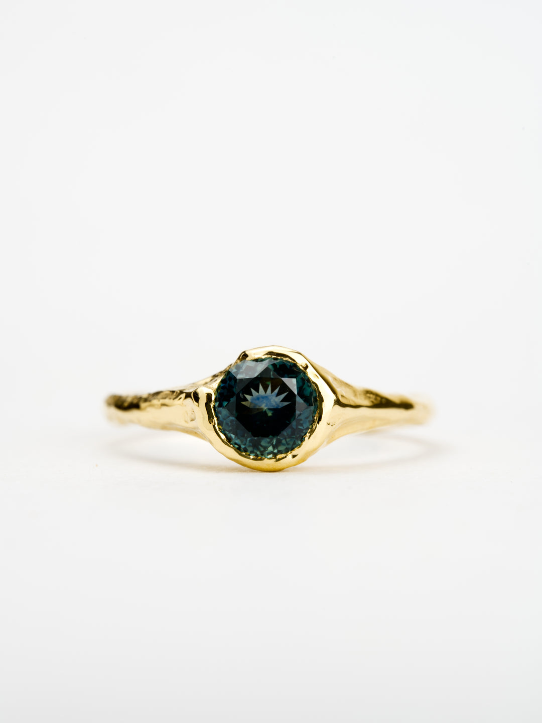Cypress Green Montana Sapphire Ring - 1.08ct, handcrafted by Rigby Leigh