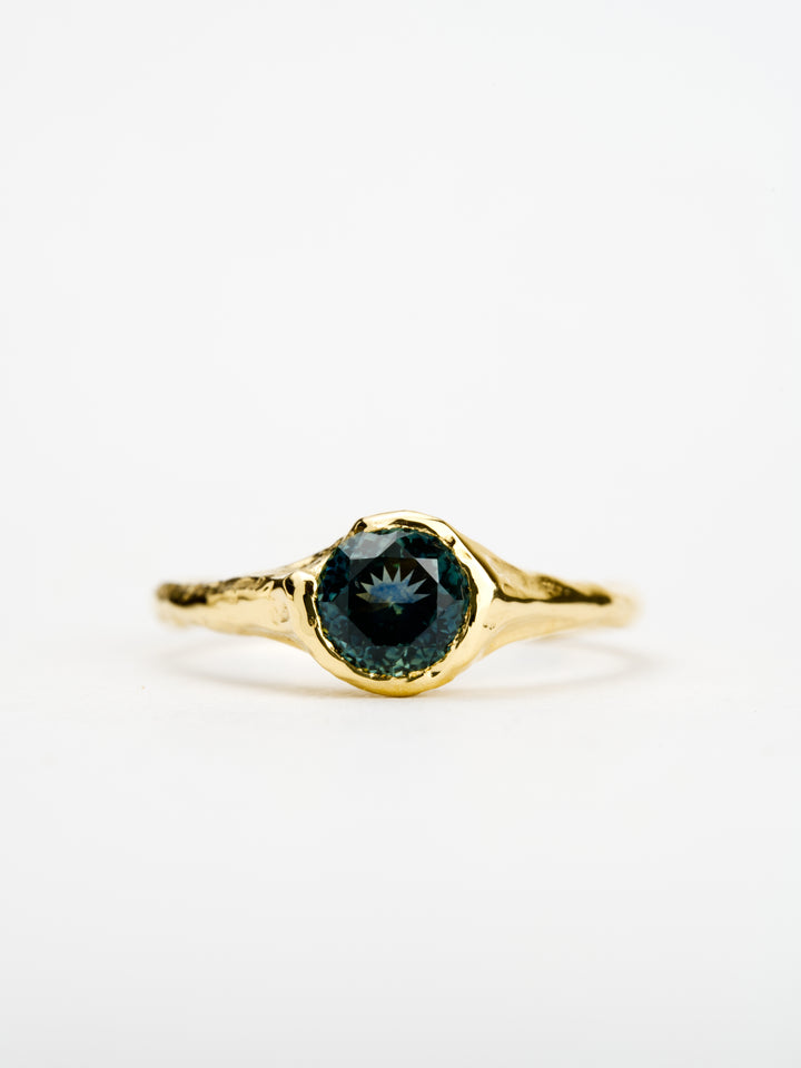 Cypress Green Montana Sapphire Ring - 1.08ct, handcrafted by Rigby Leigh