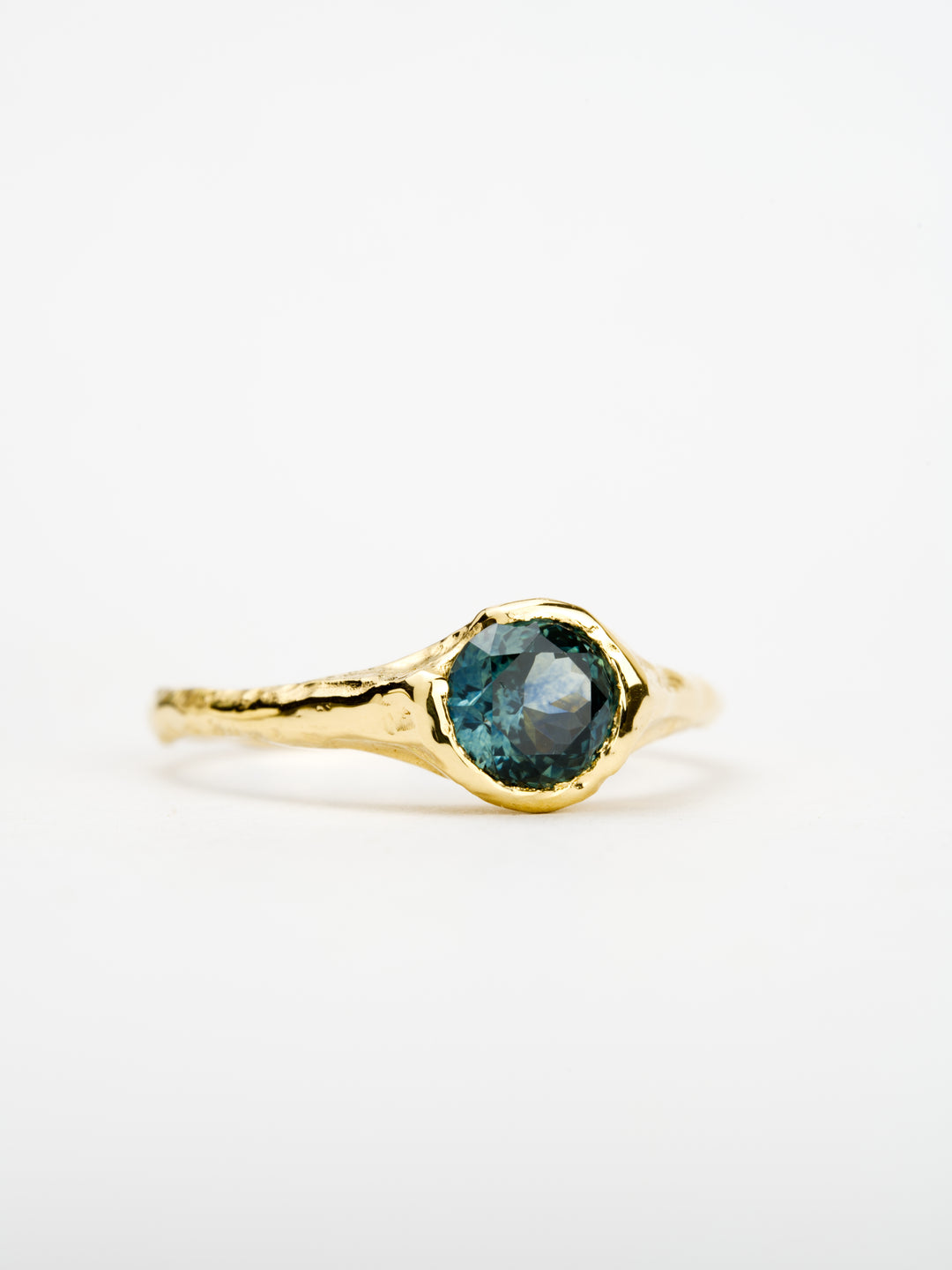 Cypress Green Montana Sapphire Ring - 1.08ct, handcrafted by Rigby Leigh