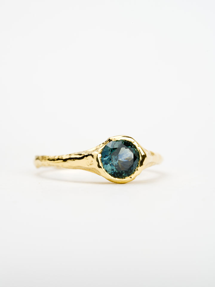 Cypress Green Montana Sapphire Ring - 1.08ct, handcrafted by Rigby Leigh