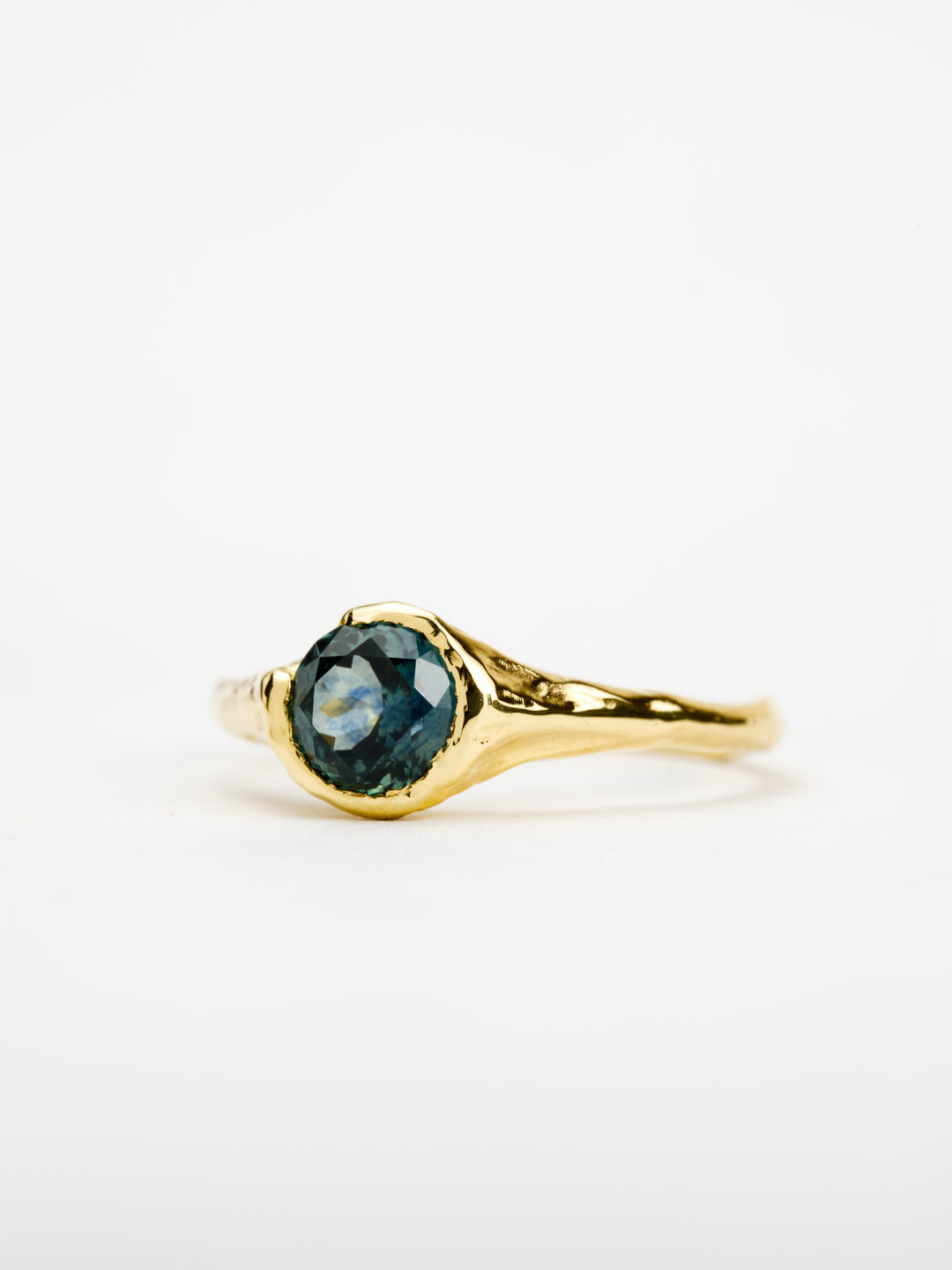 Cypress Green Montana Sapphire Ring - 1.08ct, handcrafted by Rigby Leigh