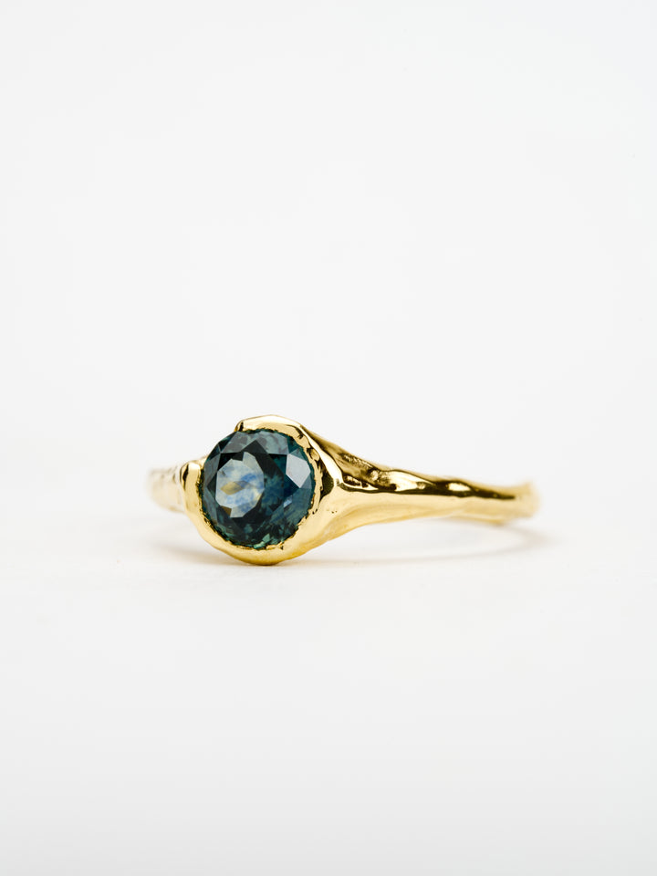 Cypress Green Montana Sapphire Ring - 1.08ct, handcrafted by Rigby Leigh