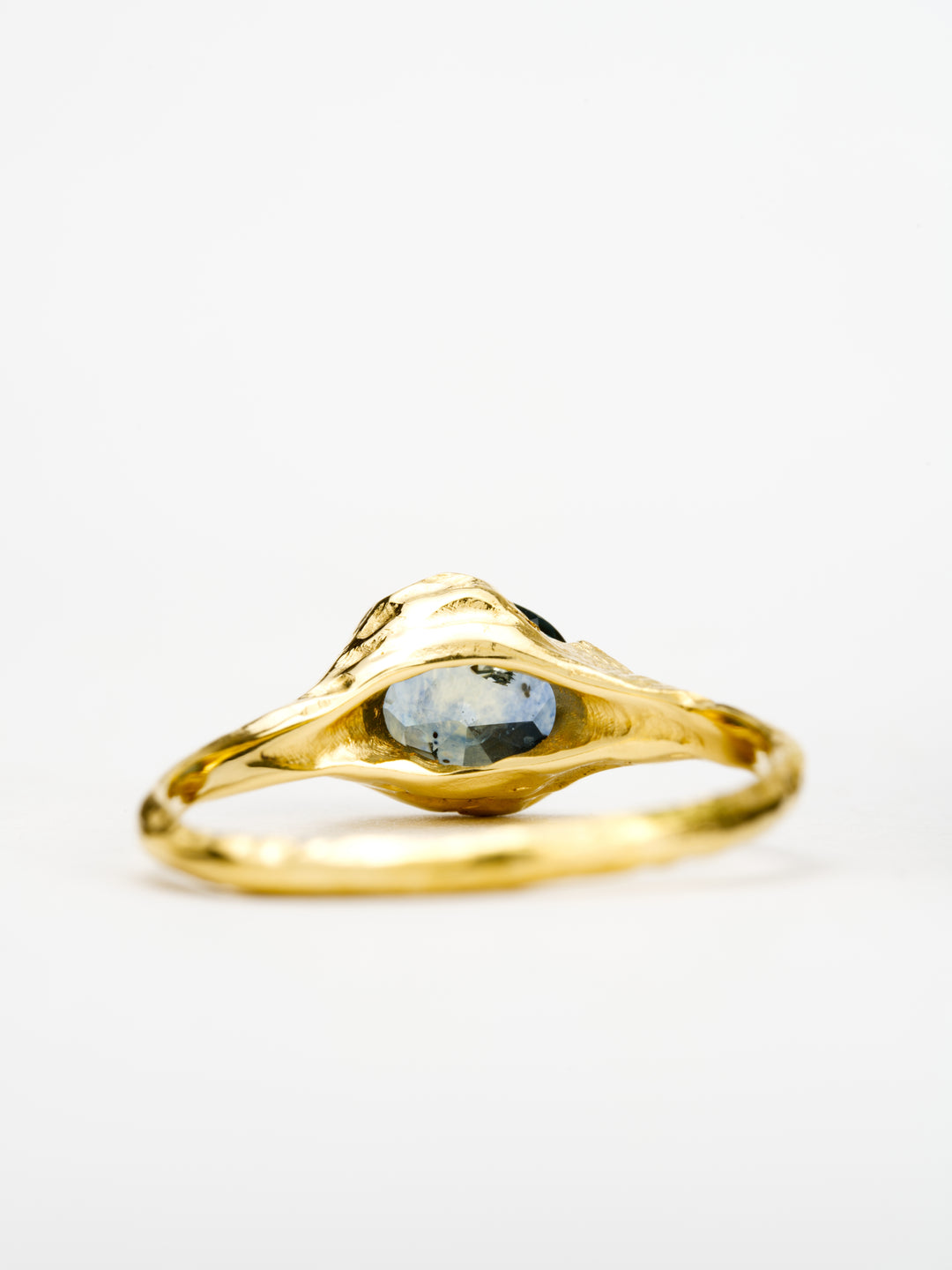 Deep Blue Montana Sapphire Ring - 1.425ct, handcrafted by Rigby Leigh