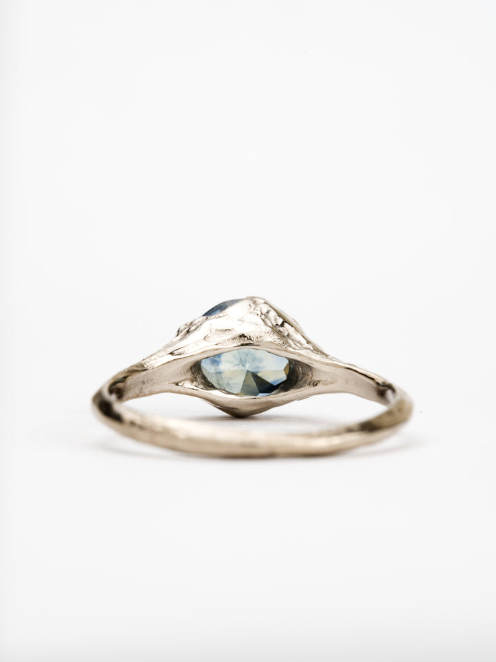 Deep Ocean Blue Montana Sapphire Ring - 2.385ct, handcrafted by Rigby Leigh