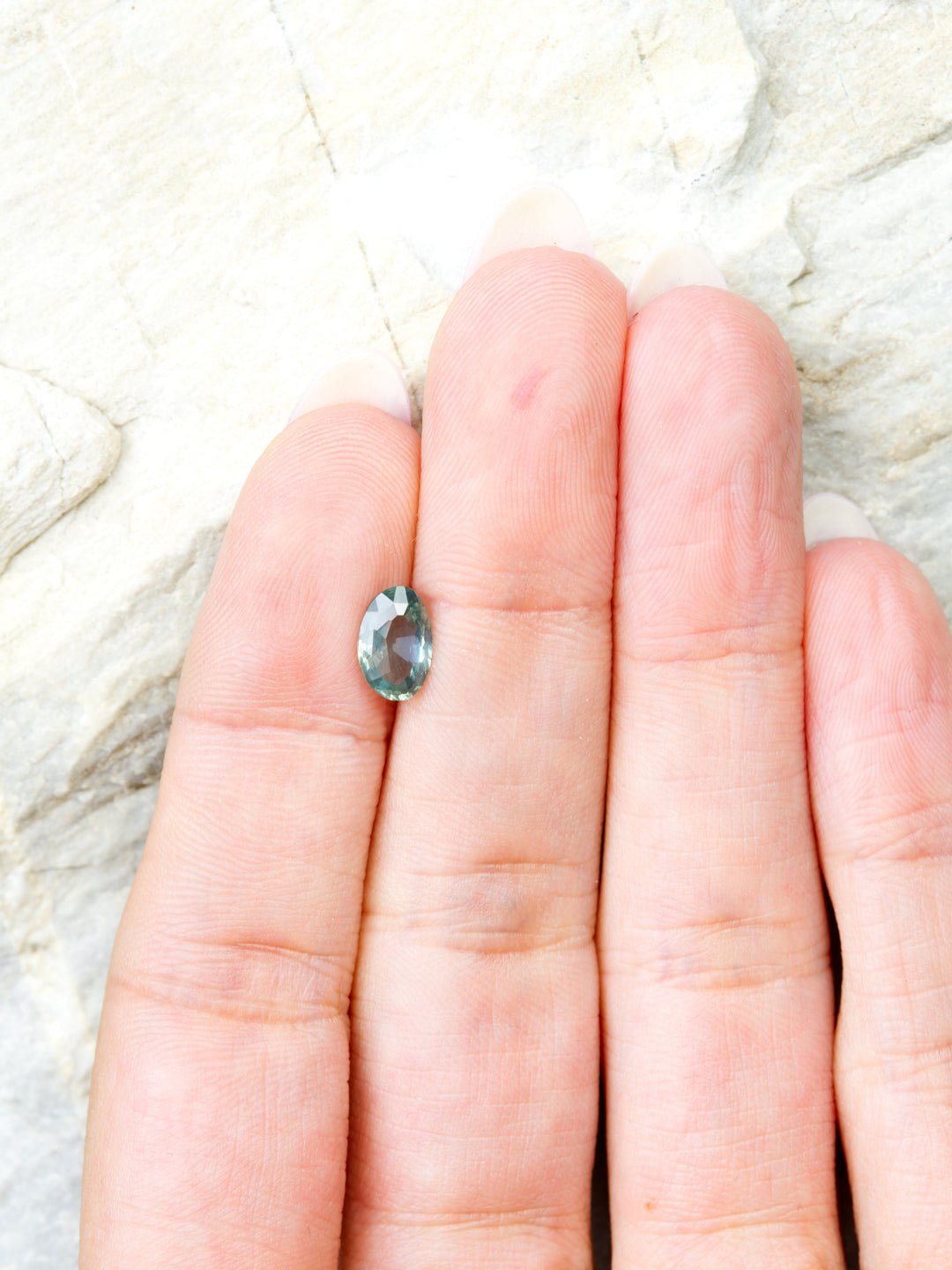 Deep Tide — 1.375ct teal oval Montana sapphire, 8mm, unheated