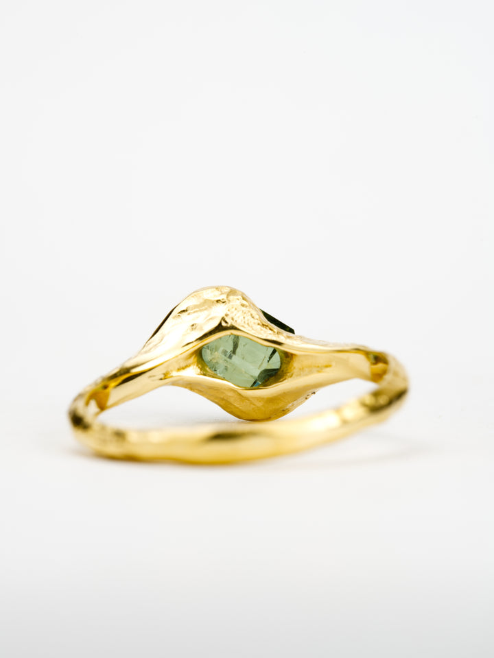 Emerald Cut Deep Green Montana Sapphire Ring - 2.055ct, handcrafted by Rigby Leigh