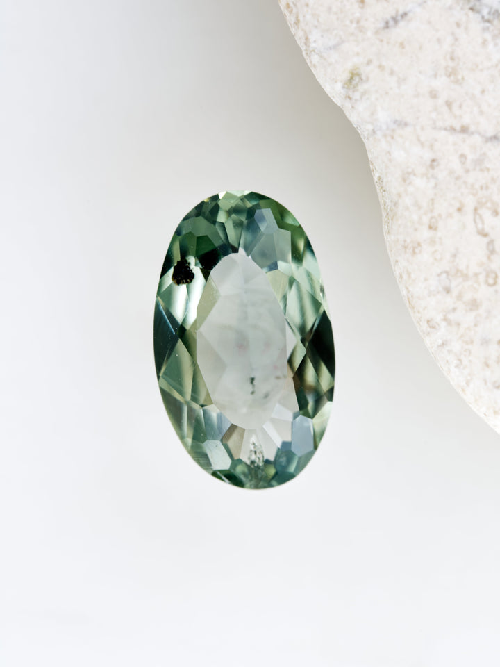 Evergreen Tide — 1.360ct green Montana sapphire, 9mm, unheated
