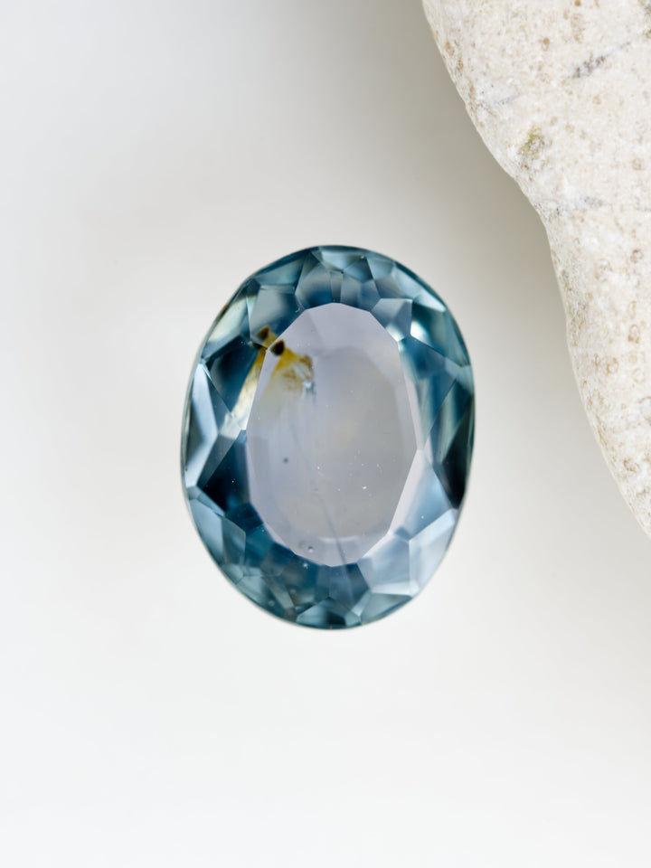 Harbor Mist — 2.030ct blue Montana sapphire, 9mm, unheated