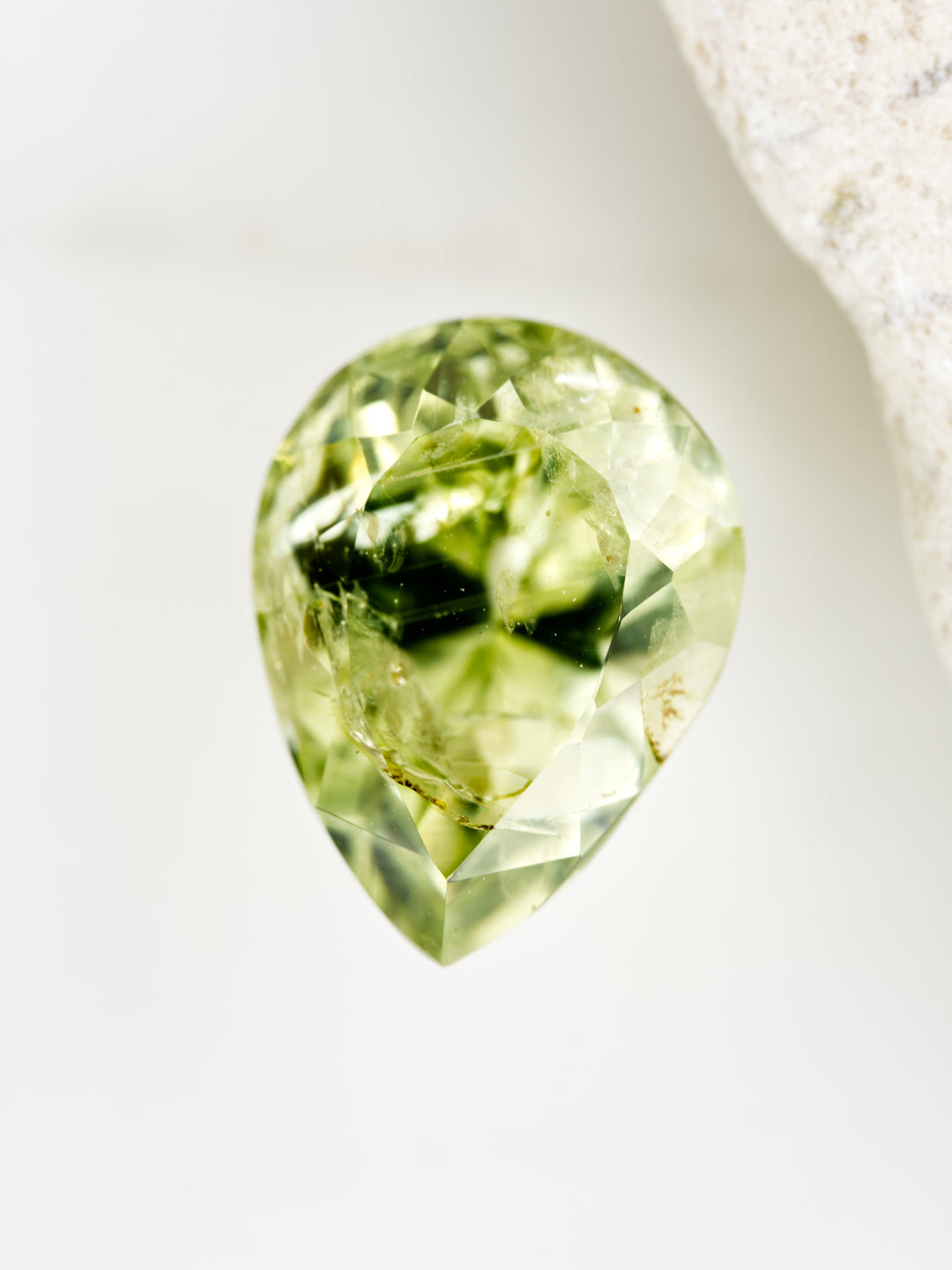 Lantern Moss — 2.920ct green pear Montana sapphire, 9mm, unheated
