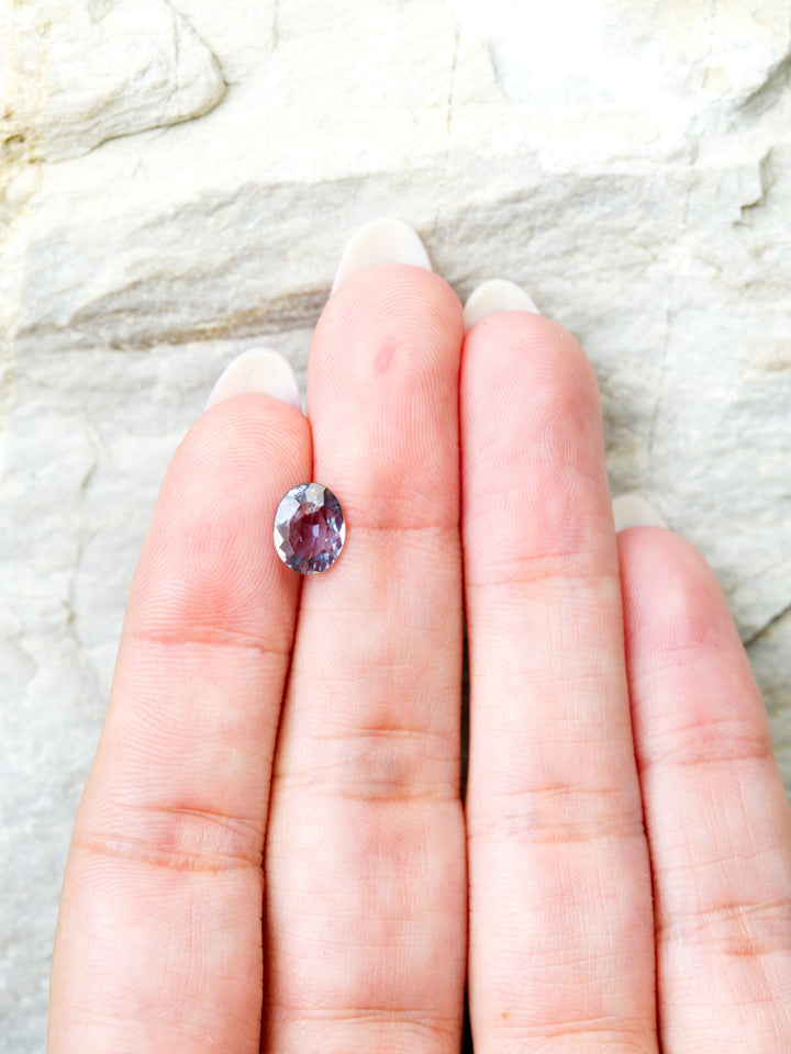 Lavender Haze — 1.535ct purple Montana sapphire, 8mm, unheated