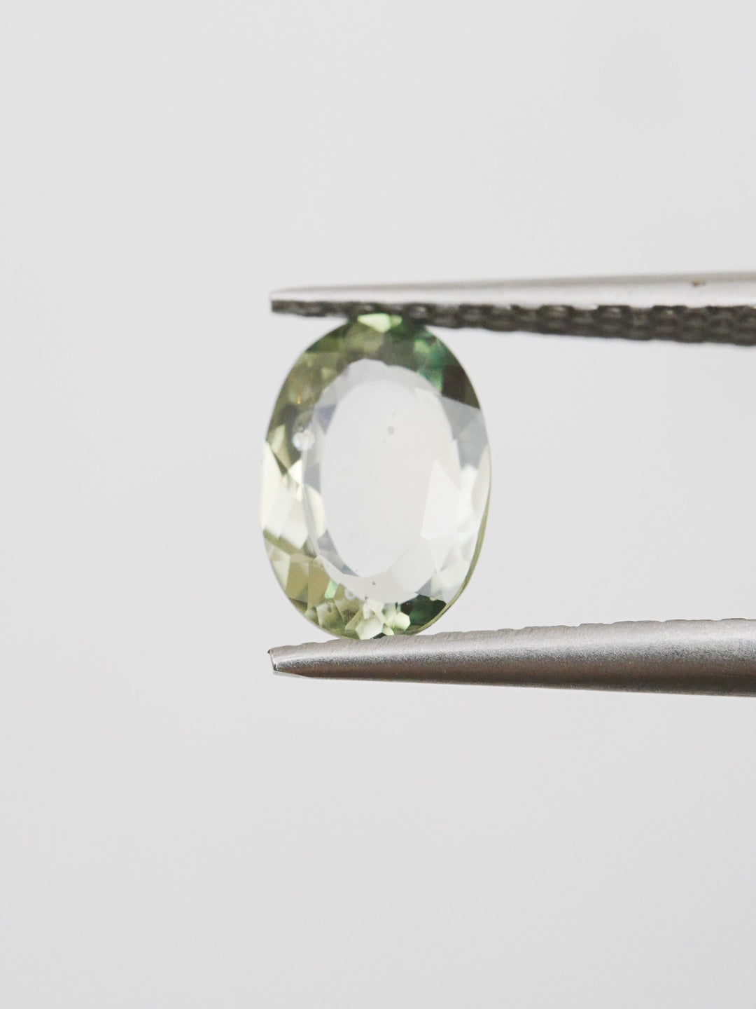 Pale Canopy — 1.210ct green Montana sapphire, 8mm, unheated