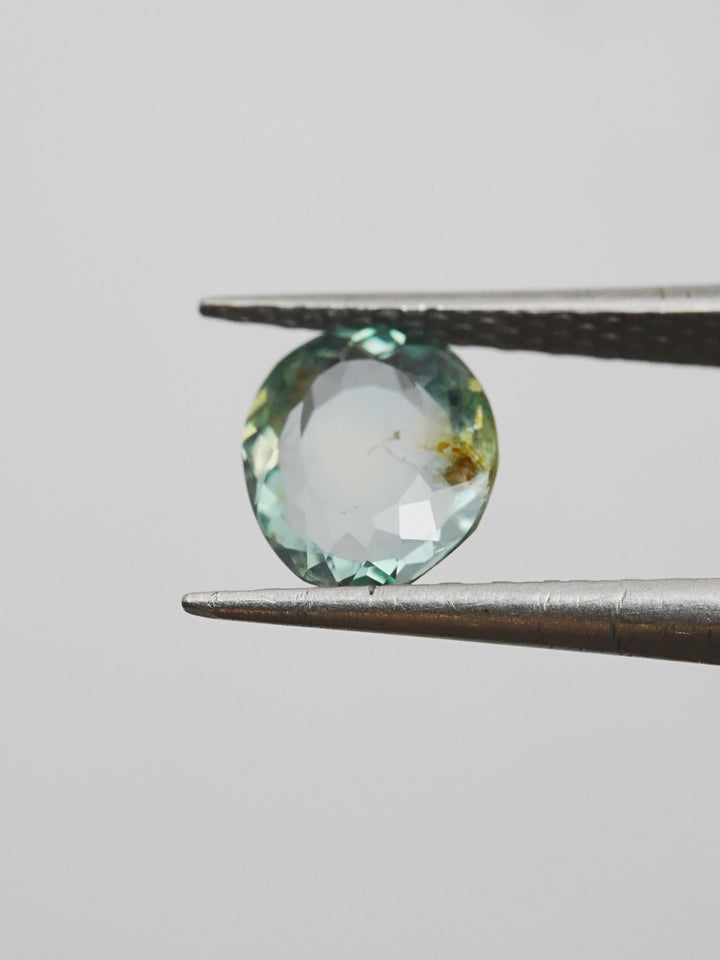Quiet Fjord — 1.820ct bi-color Montana sapphire, 9mm, unheated