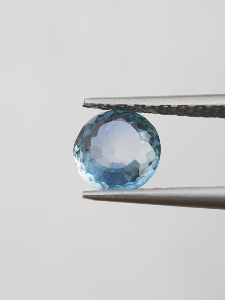 Blue Dusk — 1.280ct purple round Montana sapphire, 7mm, unheated