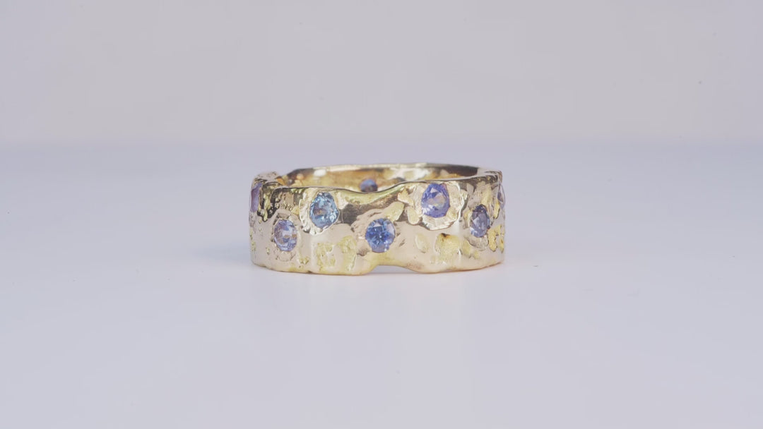 Eternity Wide Montana Sapphire Ring
