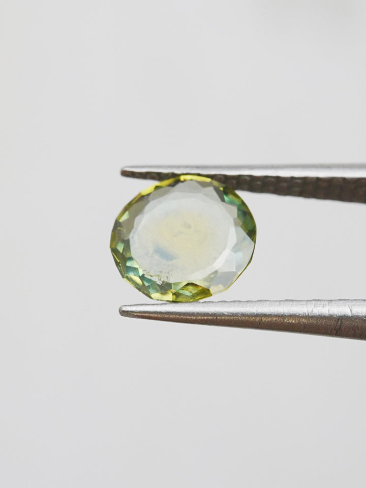 Lichen Light — 0.995ct green Montana sapphire, 8mm, heated