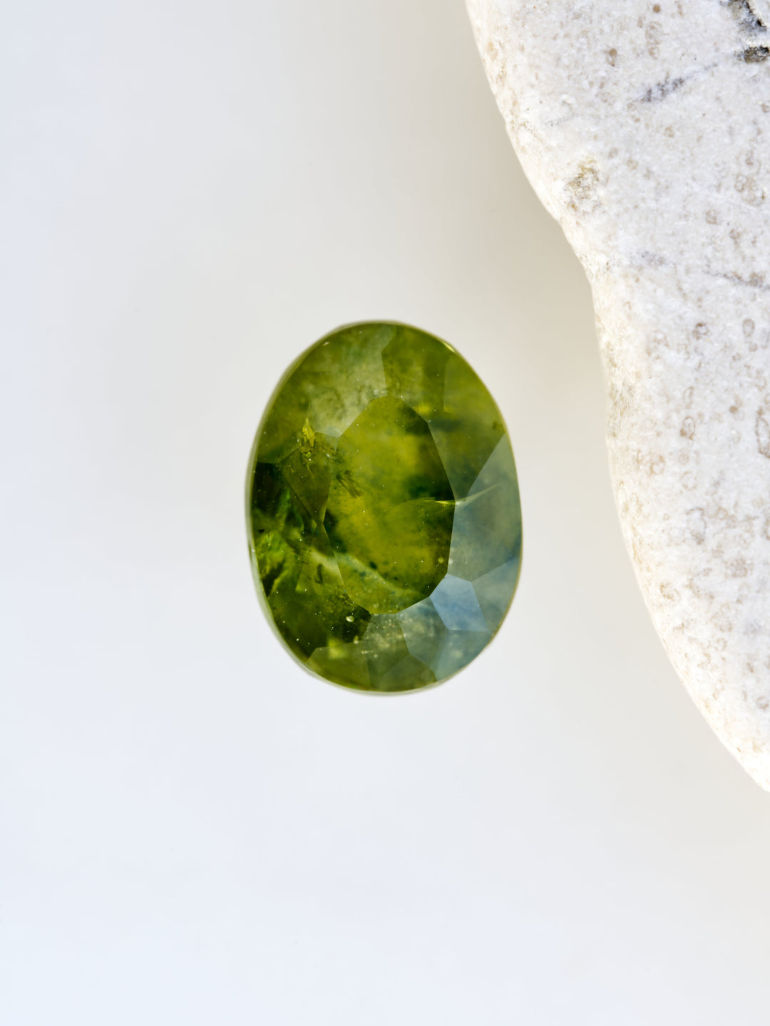 River Reed — 1.290ct green Montana sapphire, 7mm, heated