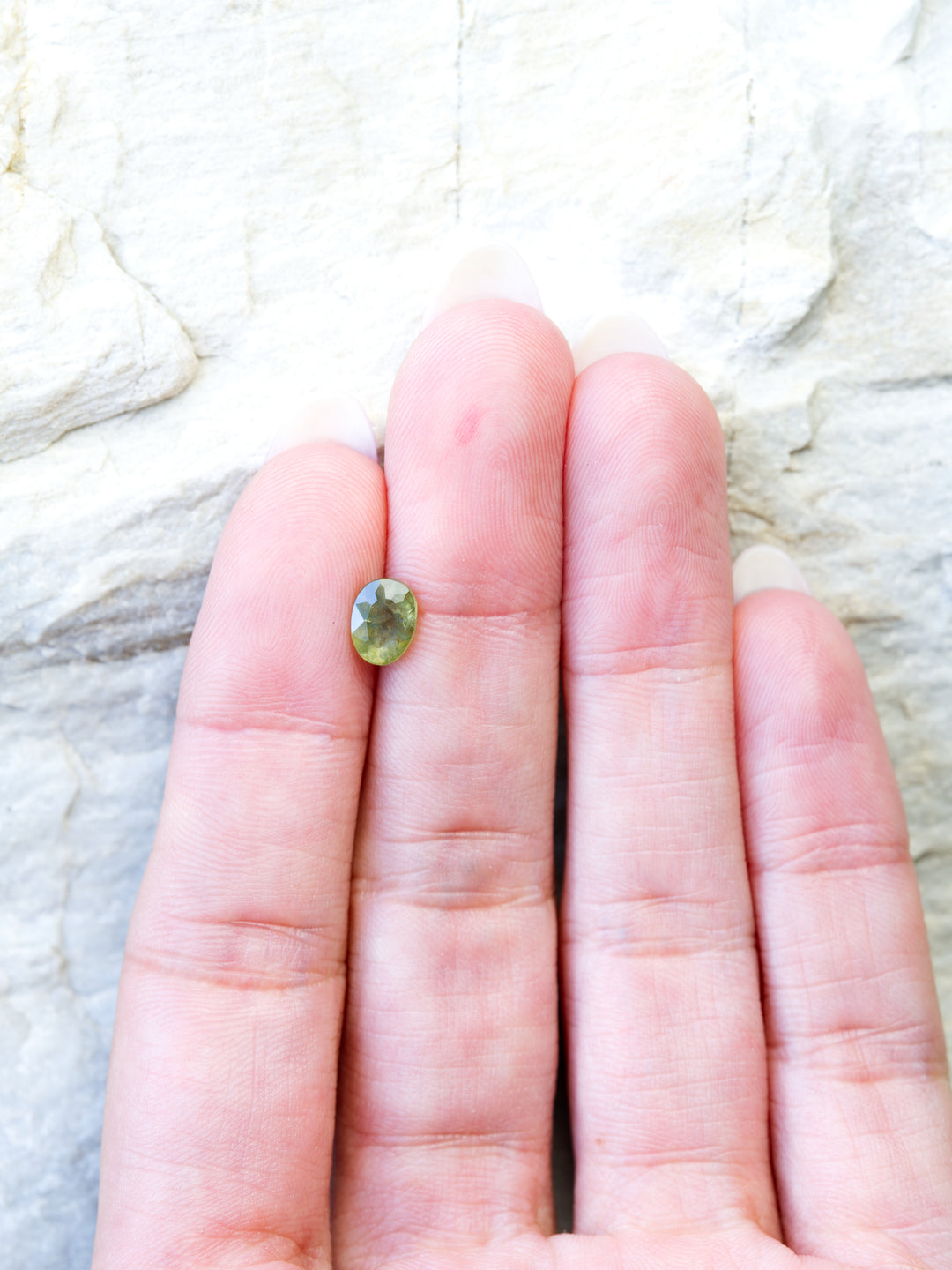 River Reed — 1.290ct green Montana sapphire, 7mm, heated
