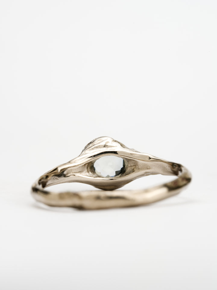 Seafoam Blue Montana Sapphire Ring - 1.035ct, handcrafted by Rigby Leigh