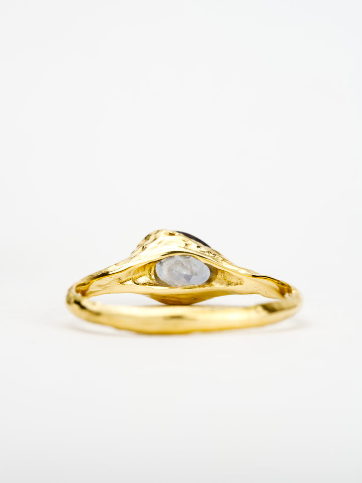 Solstice Blue Montana Sapphire Ring - 1.185ct, handmade by Rigby Leigh