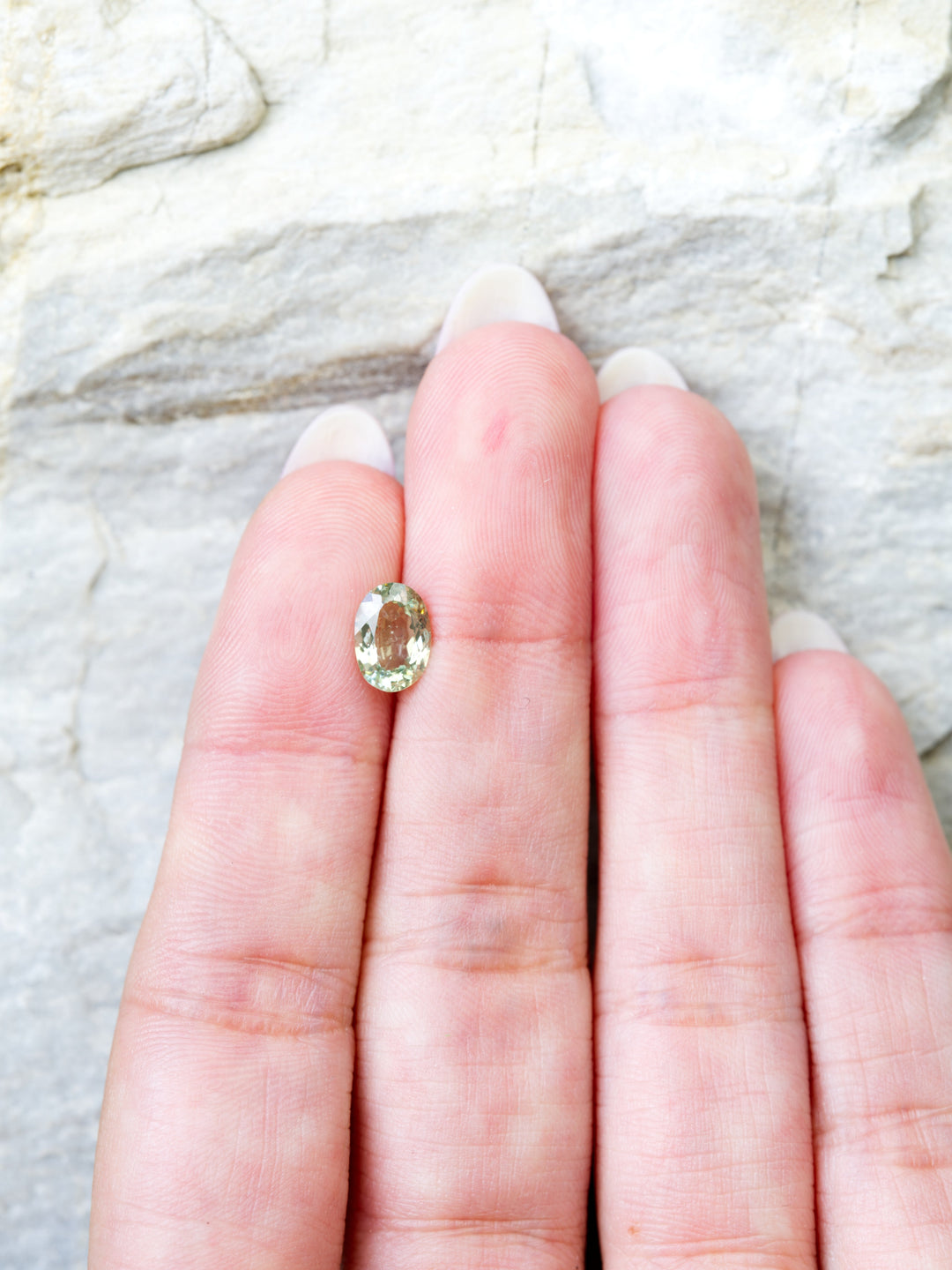 Spring Veil — 1.460ct green Montana sapphire, 8mm, unheated