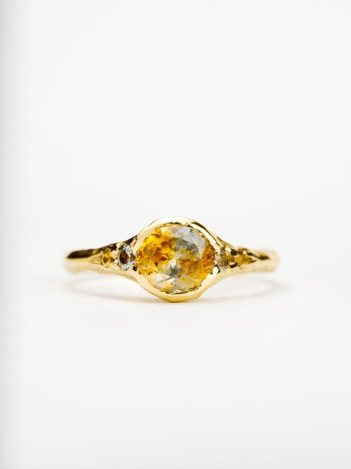 Sunshower Gold Montana Sapphire Ring - 1.23ct, handcrafted by Rigby Leigh