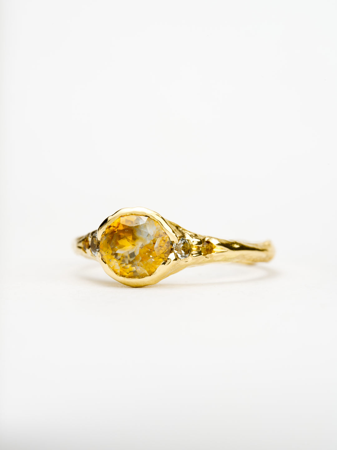 Sunshower Gold Montana Sapphire Ring - 1.23ct, handcrafted by Rigby Leigh