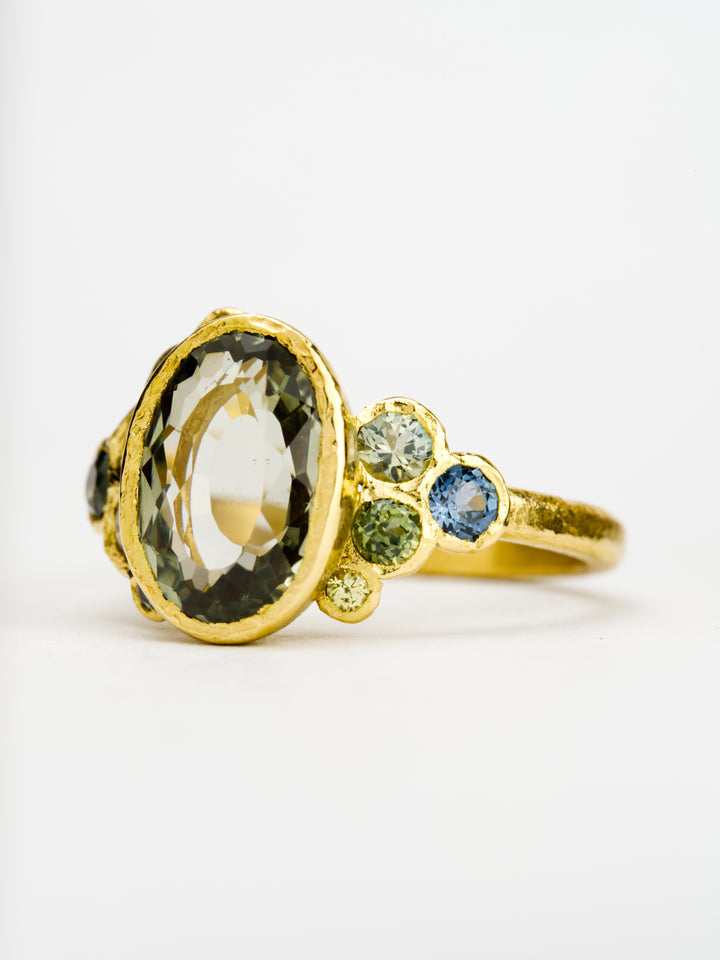 Thalassa Green Montana Sapphire Ring - 2.89ct, handcrafted by Rigby Leigh