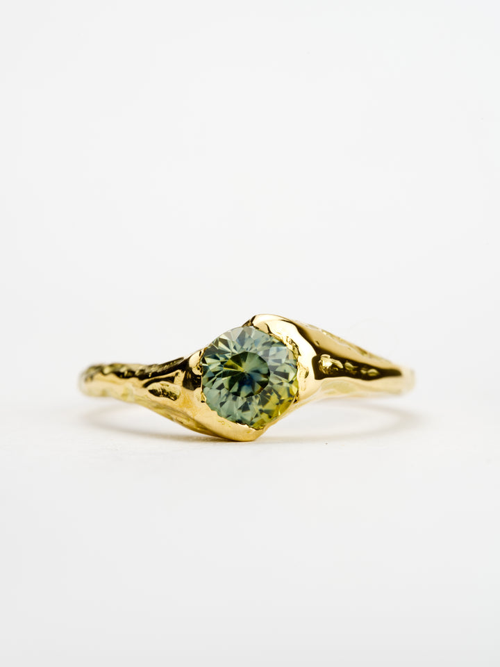 Verdant Green Montana Sapphire Ring - 1c, handcrafted by Rigby Leigh