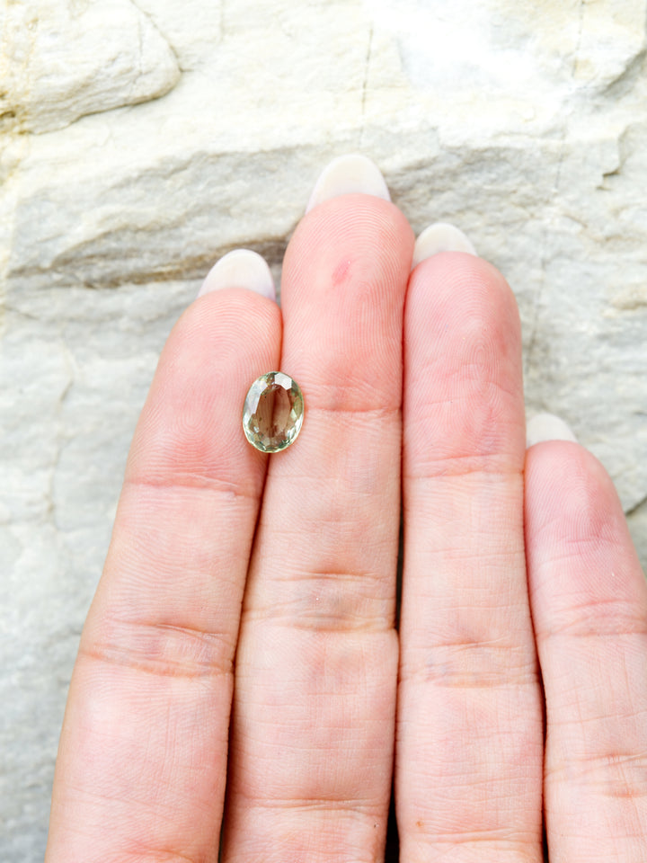 Willow Mist — 1.820ct green Montana sapphire, 9mm, unheated