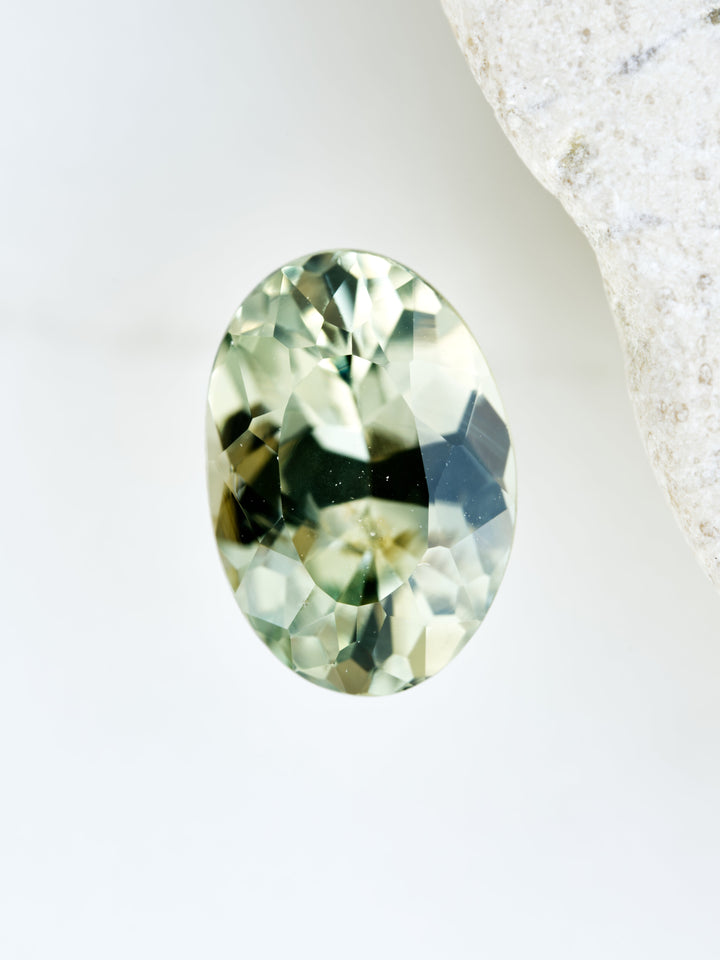 Winter Reed — 1.895ct green oval Montana sapphire, 9mm, unheated
