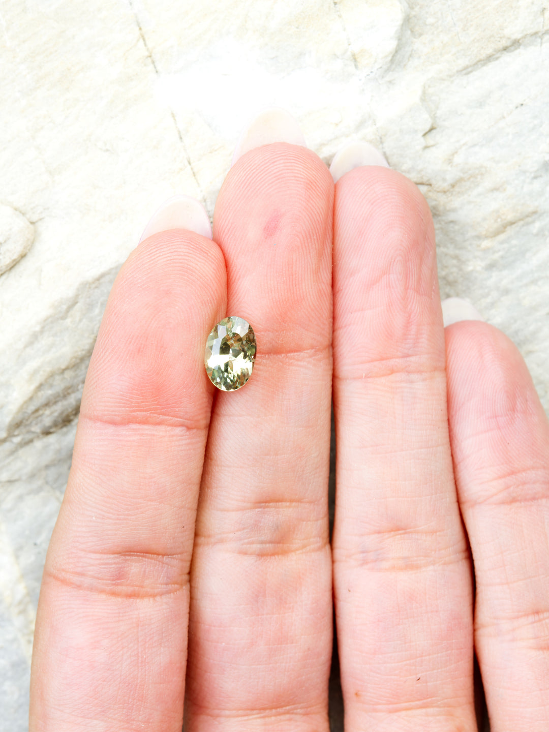 Winter Reed — 1.895ct green oval Montana sapphire, 9mm, unheated