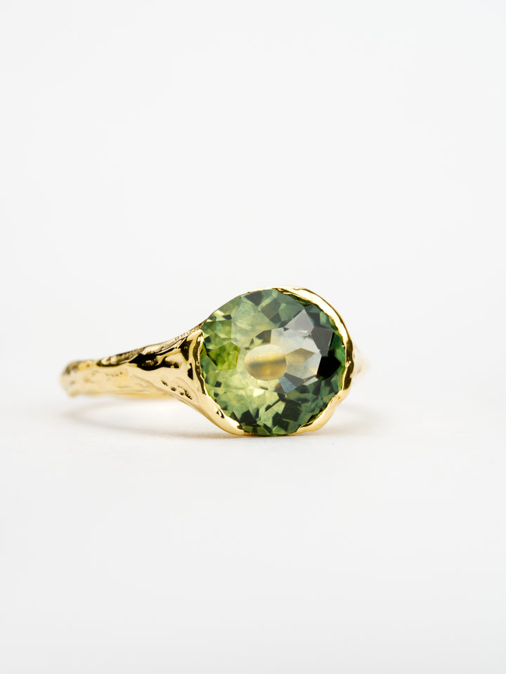 Woodland Green Montana Sapphire Ring - 2.285ct, handcrafted by Rigby Leigh