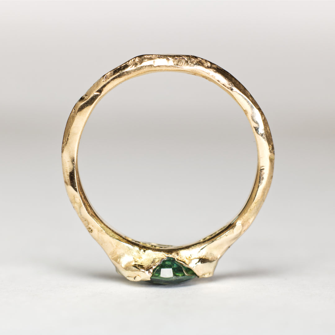Lagoon Blue Montana Sapphire Ring - Low Profile