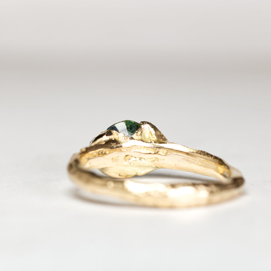 Lagoon Blue Montana Sapphire Ring - Low Profile