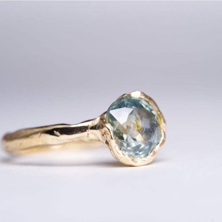 Blue Earth Solitaire Montana Sapphire Ring