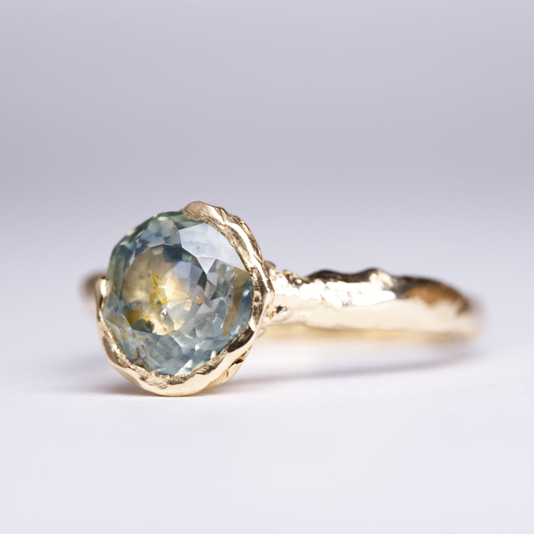 Blue Earth Solitaire Montana Sapphire Ring