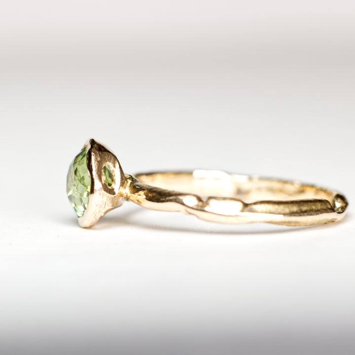 Grassland Green Solitaire Montana Sapphire Ring