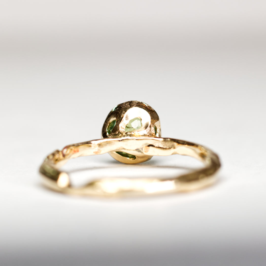 Grassland Green Solitaire Montana Sapphire Ring