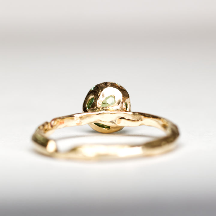 Grassland Green Solitaire Montana Sapphire Ring